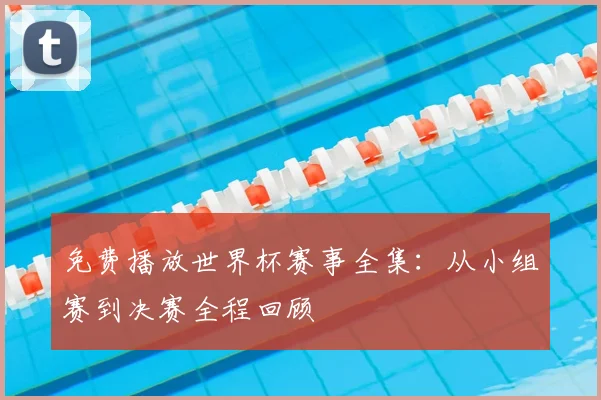 免费播放世界杯赛事全集：从小组赛到决赛全程回顾
